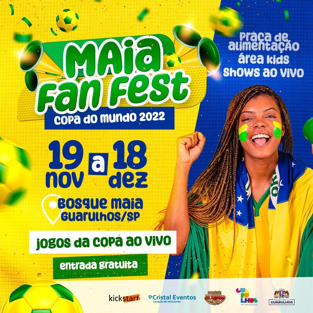 Guarulhos terá megaevento para celebrar a Copa do Mundo no Bosque Maia