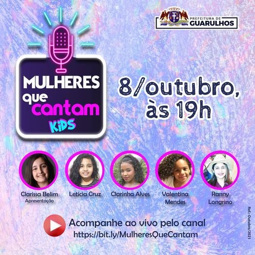 Mulheres que Cantam edição especial Kids comemora o Dia das Crianças na sexta-feira