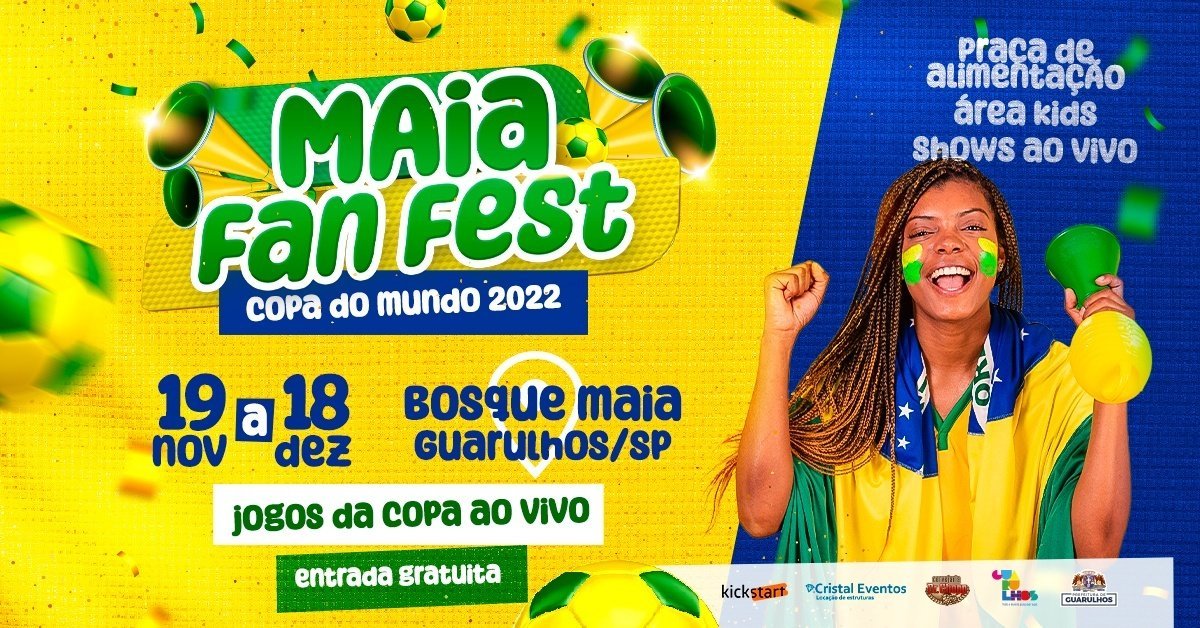 Guarulhos terá megaevento para celebrar a Copa do Mundo no Bosque Maia